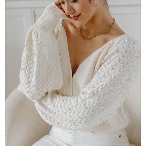 Ivorie Kai Mali Pearl Cardigan New